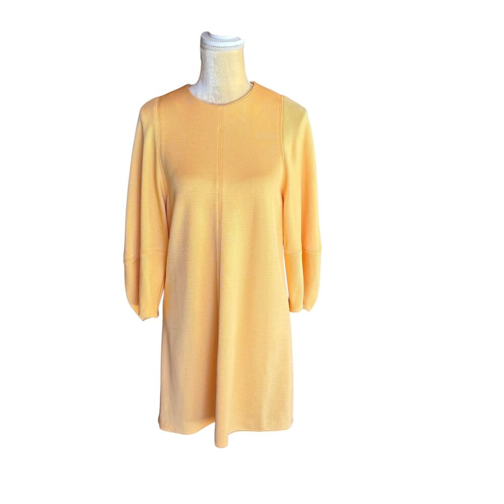 Tibi Apricot Balloon Sleeve Dress Size Small